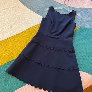 Sail to Sable scalloped tiered navy dress - 2